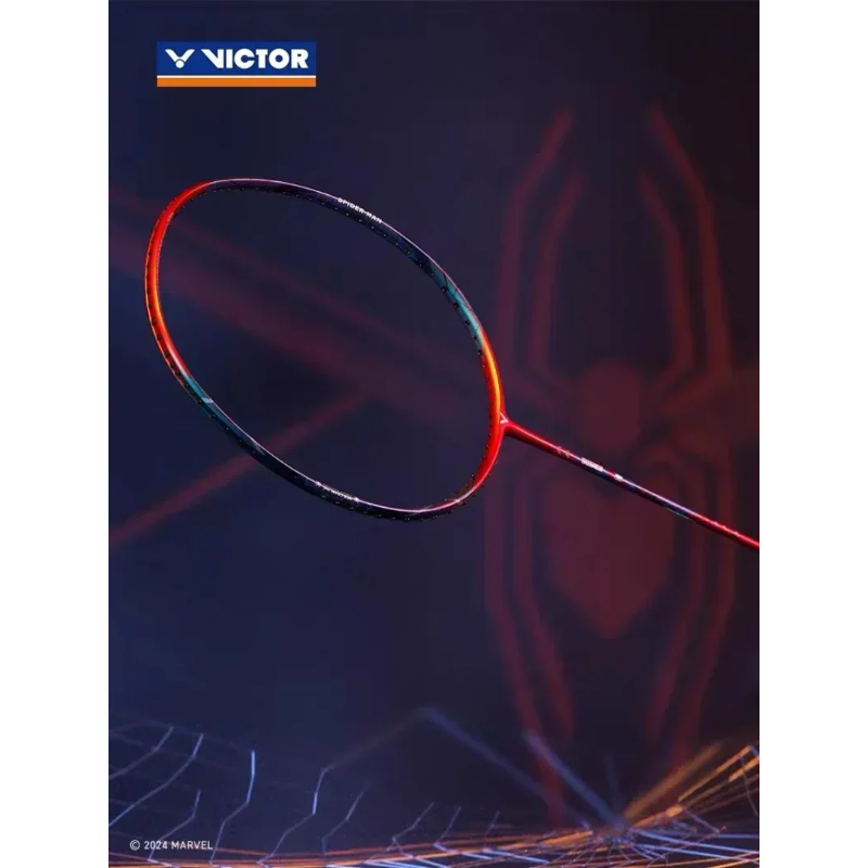 Badminton Single - 新しい Victor Victory バドミントンラケット シングルショット スパイダーレッド限定版ラケット