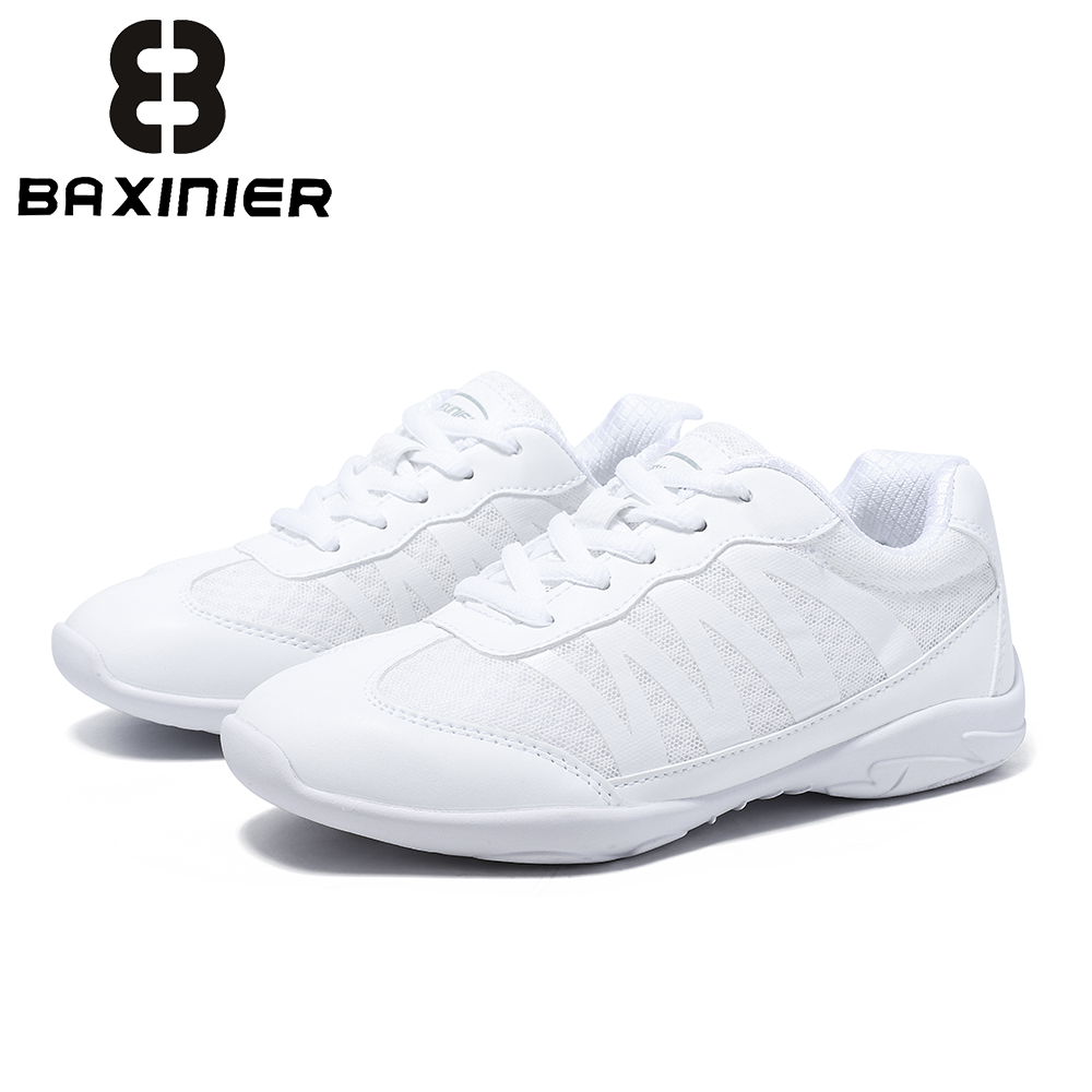 Badminton Youth - BAXINIER ガールズ ホワイト チアリーディング アスレチック シューズ