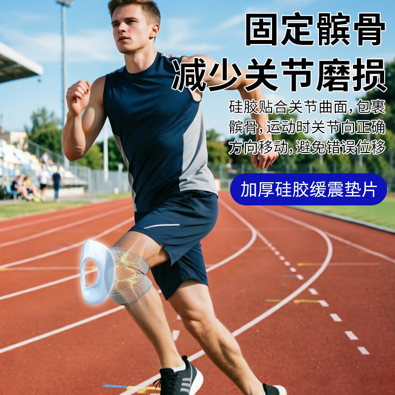 ストラップシリコン膝パッド膝損傷スポーツハイキング登山半月板 - Badminton English のレビューと価格