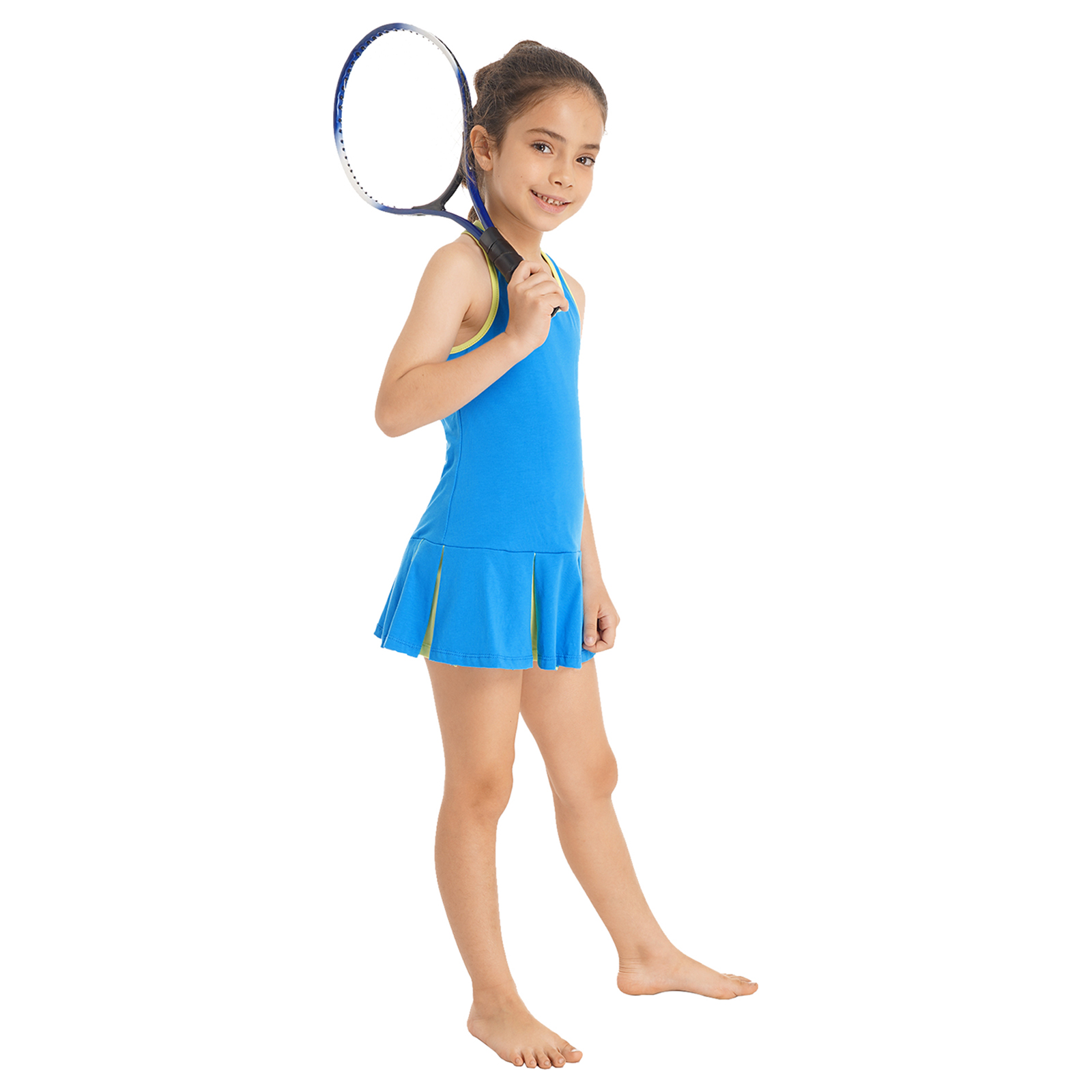 子供用ノースリーブオープンアッパーバックスポーツセット、テニ - Badminton Vs Tennis のレビューと価格