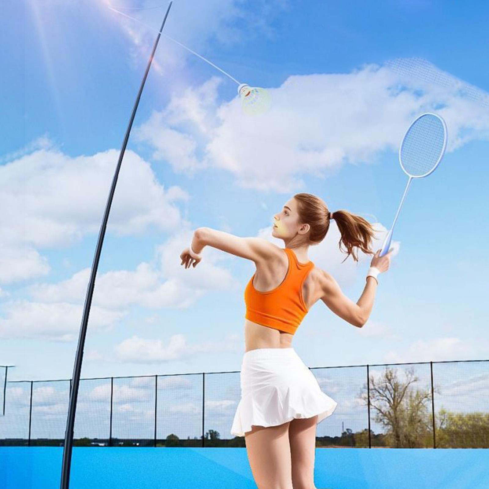 バドミントンシングルトレーニング補助具 ポータブル折りたたみ - Badminton Single のレビューと価格