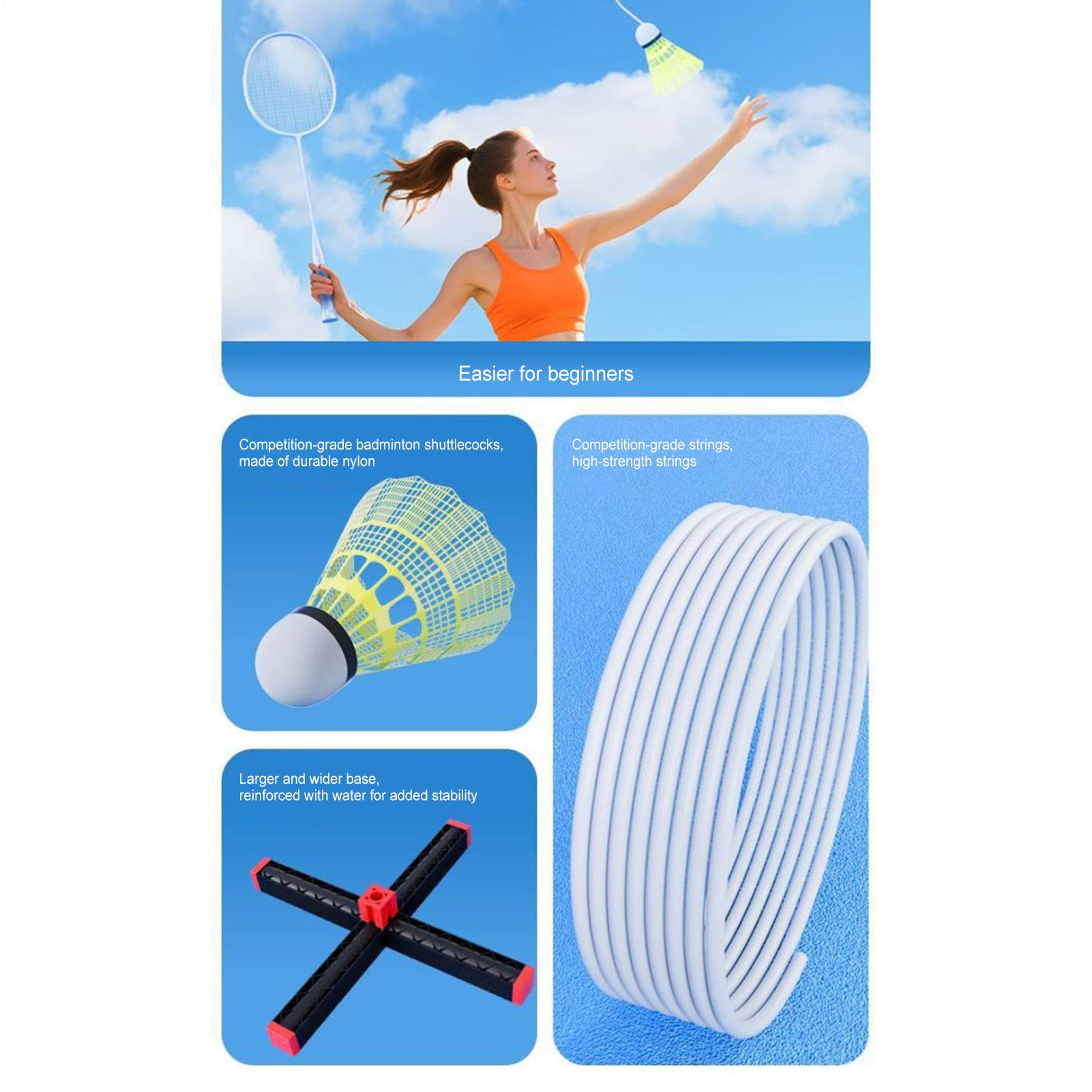 バドミントンシングルトレーニング補助具 ポータブル折りたたみ - Badminton Single のレビューと価格