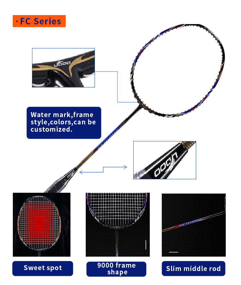 G5グリップ カーボンファイバー素材のバドミントンラケット、 - Badminton Racket のレビューと価格