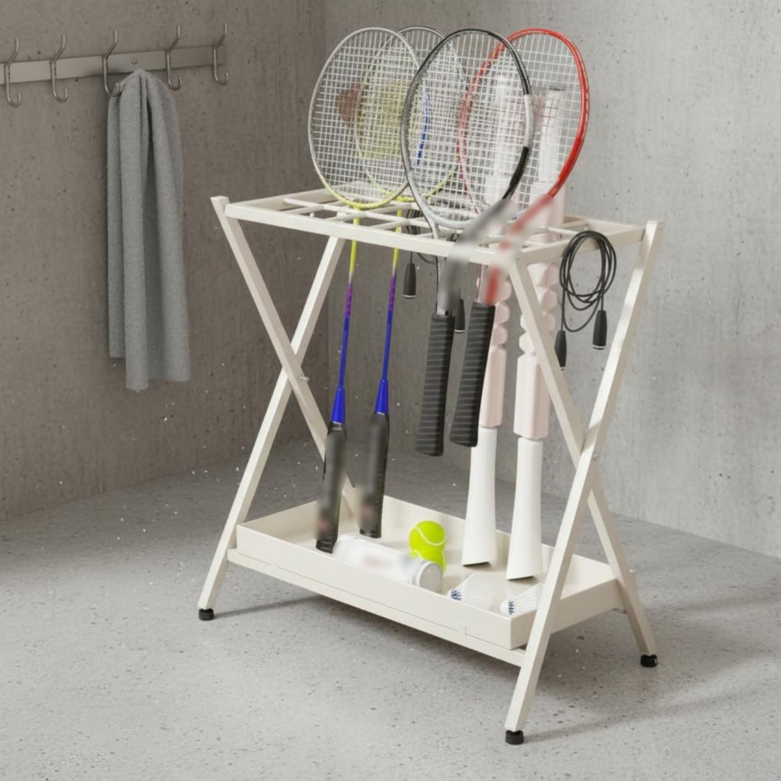 折りたたみ式バドミントンラケットスタンド安定したフレーム多用 - Badminton Racket のレビューと価格