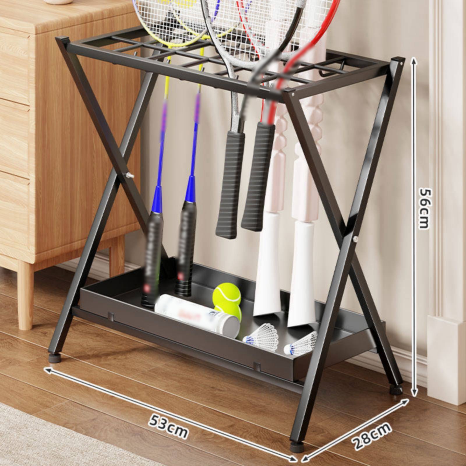 折りたたみ式バドミントンラケットスタンド安定したフレーム多用 - Badminton Racket のレビューと価格
