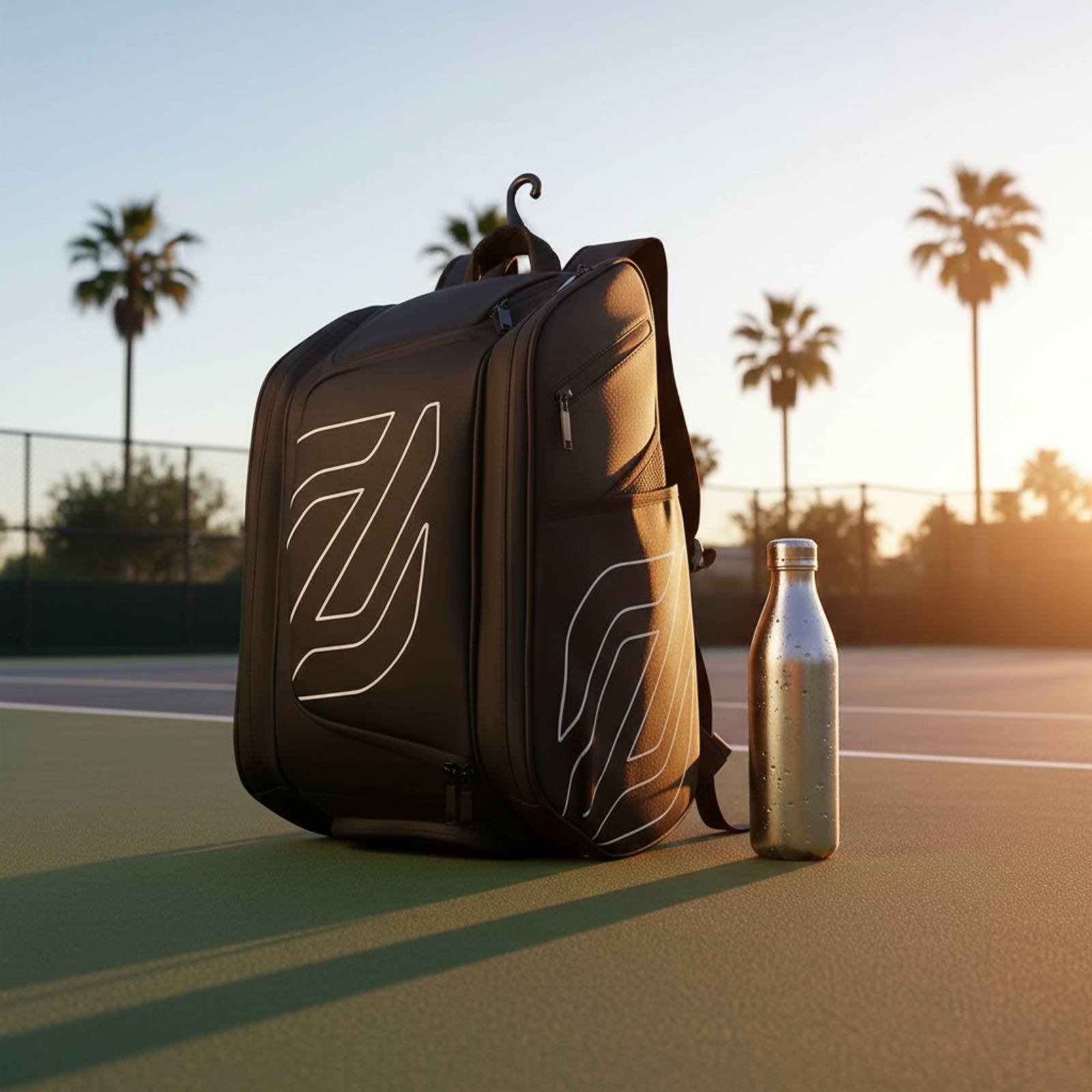 ピックルボールバックパック サイドポケット付き テニスバック - Badminton Vs Tennis のレビューと価格