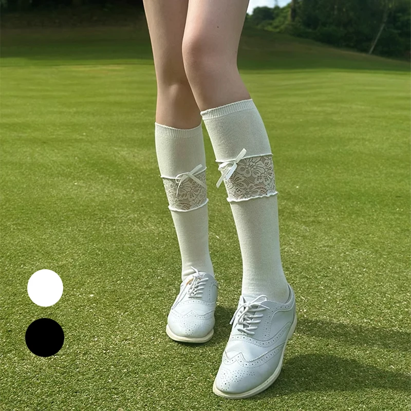 新しいかわいいゴルフソックス女性のレースの弓型スプライシング - Ankle Support Badminton のレビューと価格