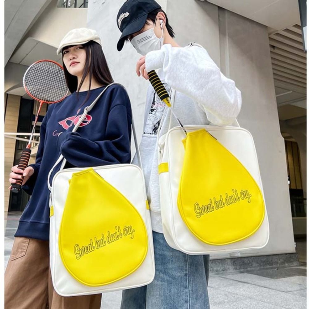 大容量バドミントンラケットバッグシングルショルダーPUレザー - Badminton Single のレビューと価格