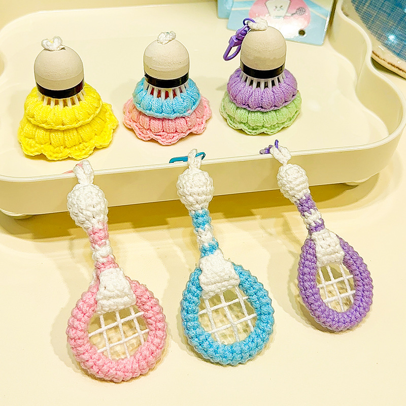 手作りのフック編みバドミントンセット吊り下げ飾り - クリエ - Badminton Yang Yang のレビューと価格