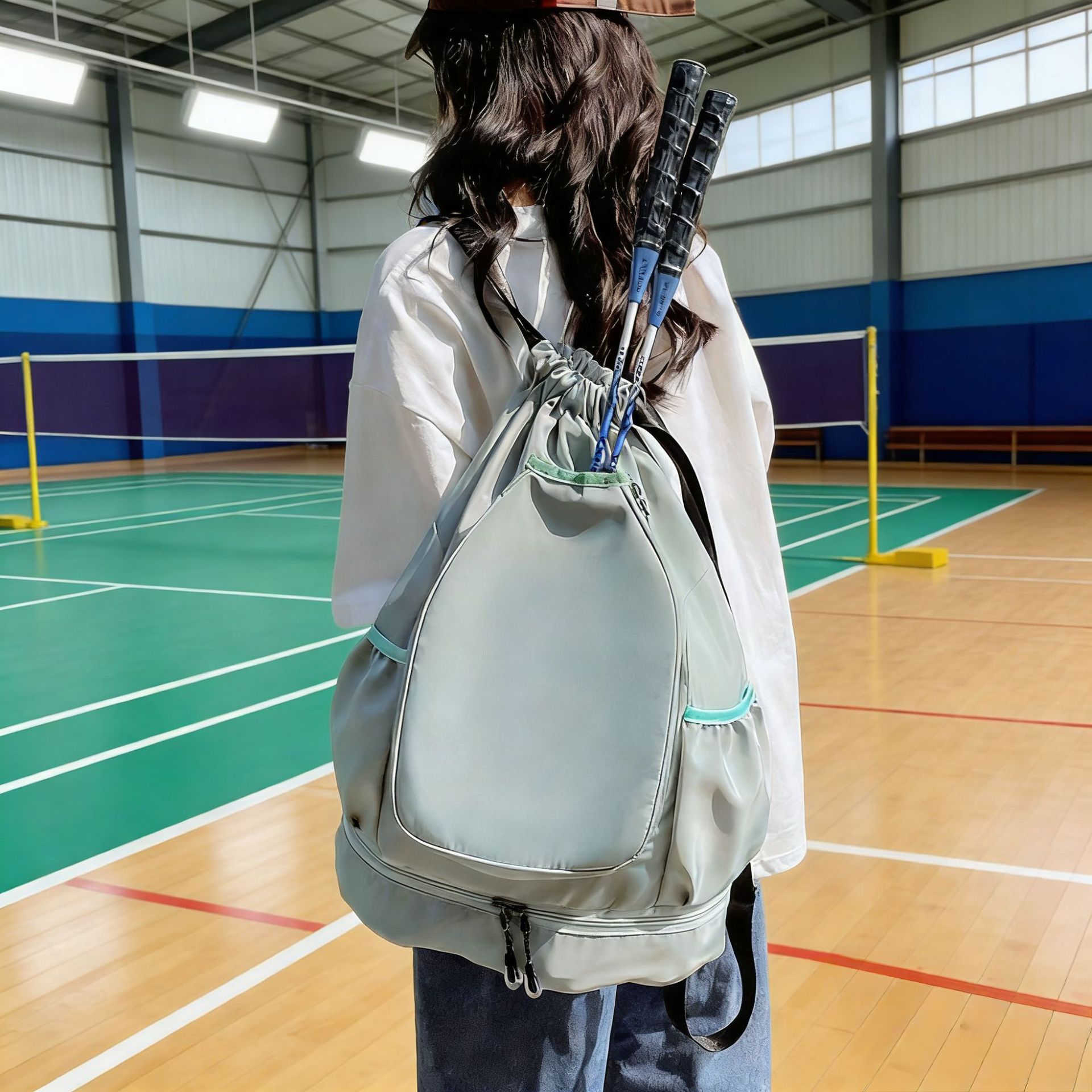 軽量カジュアルラケットバッグ – 巾着式アウトドアバックパッ - Badminton Vs Tennis のレビューと価格